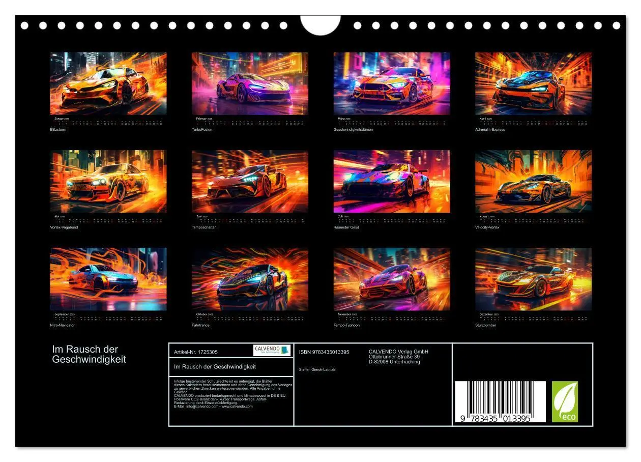 Bild: 9783435013395 | Im Rausch der Geschwindigkeit (Wandkalender 2025 DIN A4 quer),...