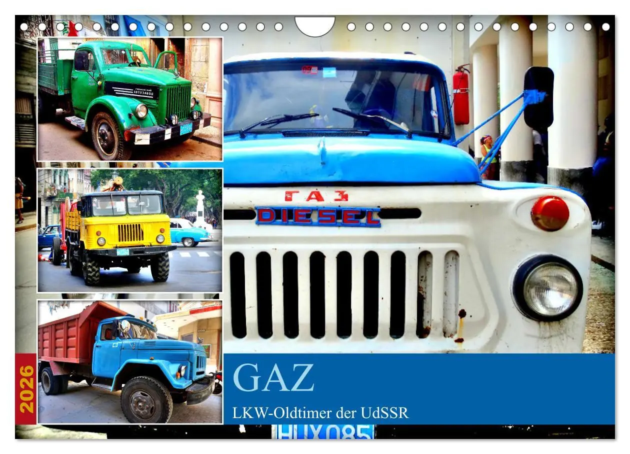 Cover: 9783457343395 | GAZ - LKW-Oldtimer der UdSSR (Wandkalender 2026 DIN A4 quer),...
