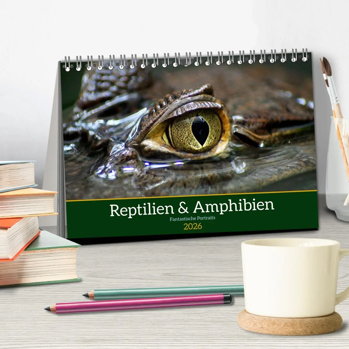 Bild: 9783457583395 | Reptilien &amp; Amphibien Portraits (Tischkalender 2026 DIN A5 quer),...
