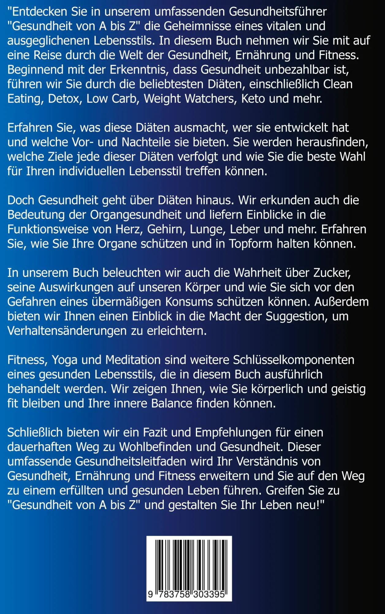 Rückseite: 9783758303395 | Gesundheit von A bis Z | Bernd Jürgen Schmidt | Taschenbuch | 314 S.