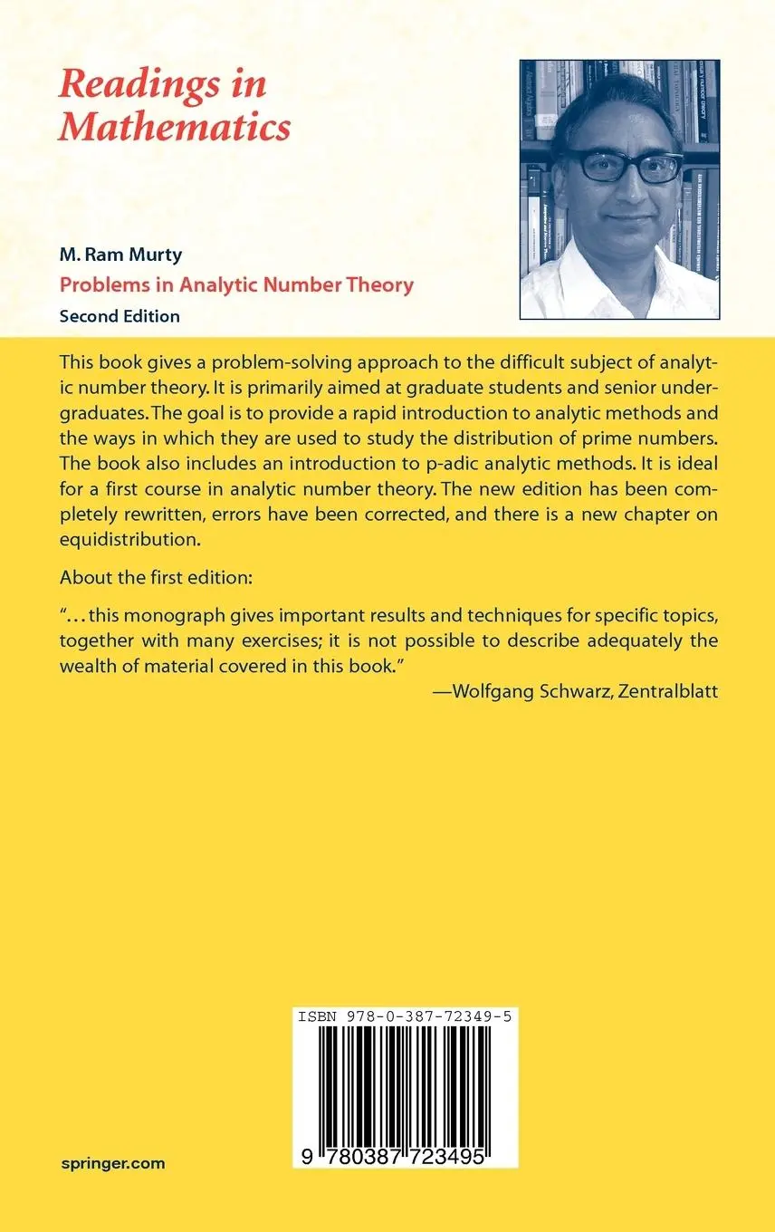 Rückseite: 9780387723495 | Problems in Analytic Number Theory | M. Ram Murty | Buch | xxii | 2007