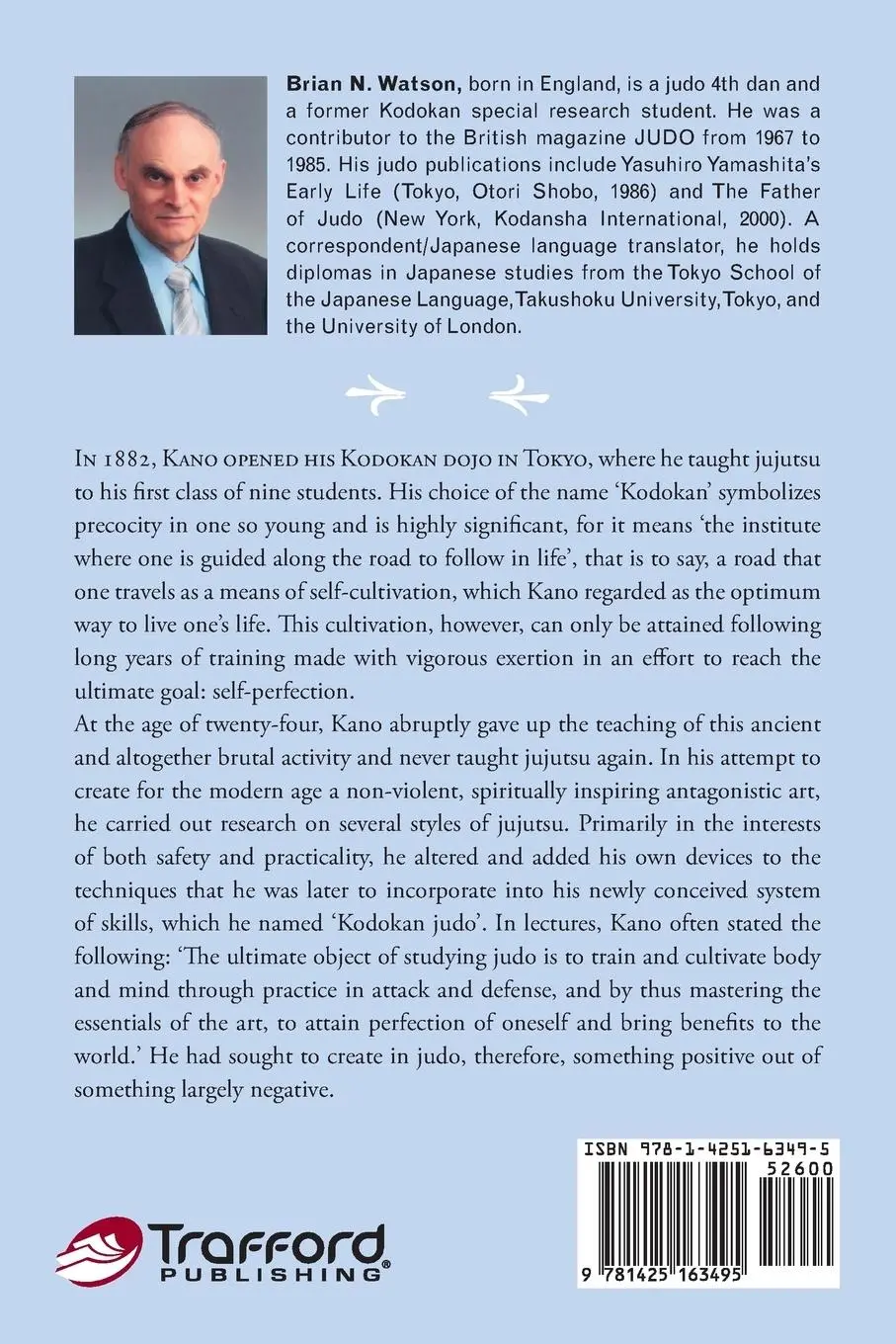 Rückseite: 9781425163495 | Judo Memoirs of Jigoro Kano | Brian N. Watson | Taschenbuch | Englisch