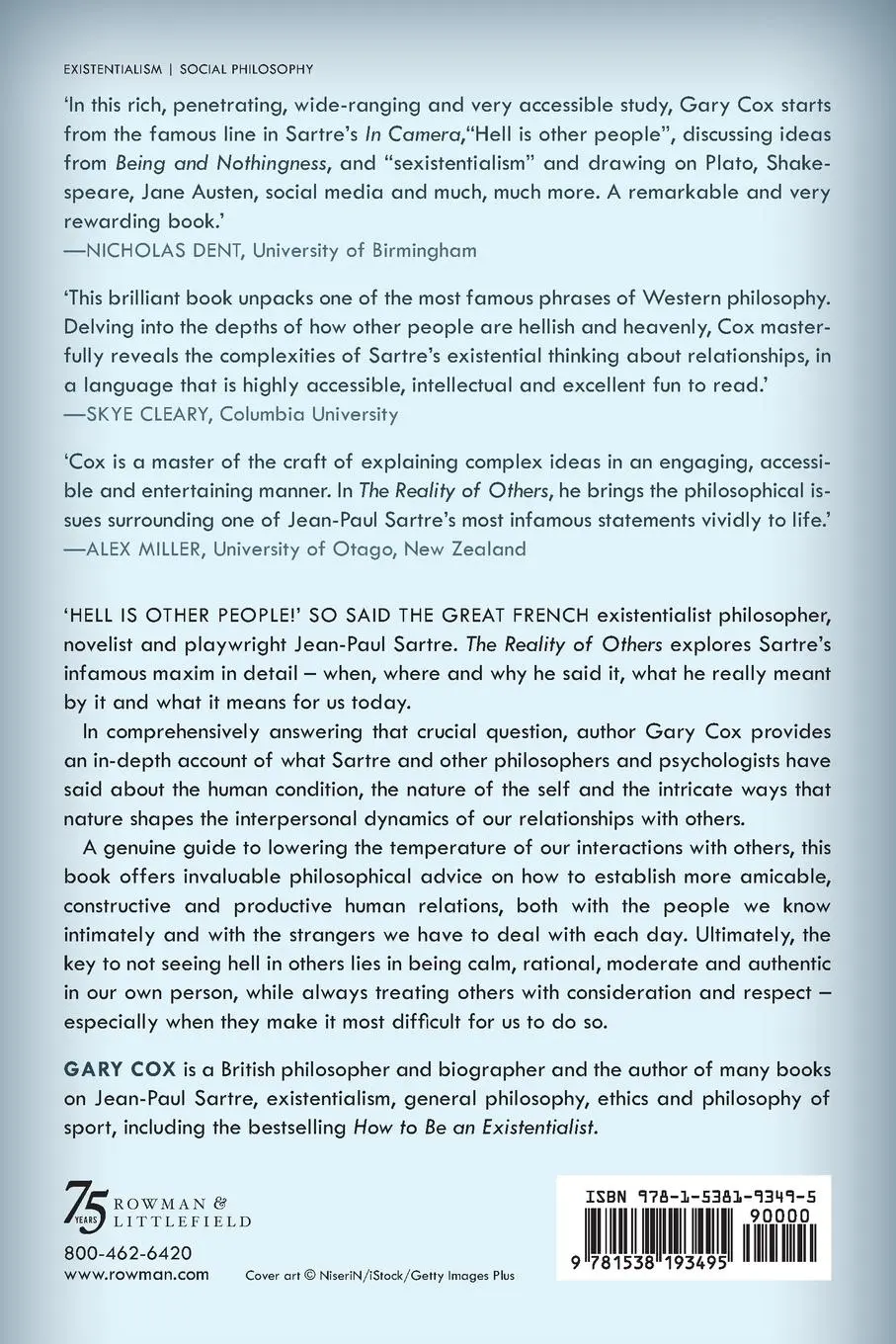 Rückseite: 9781538193495 | Reality of Others | Is Hell Other People? | Gary Cox | Taschenbuch