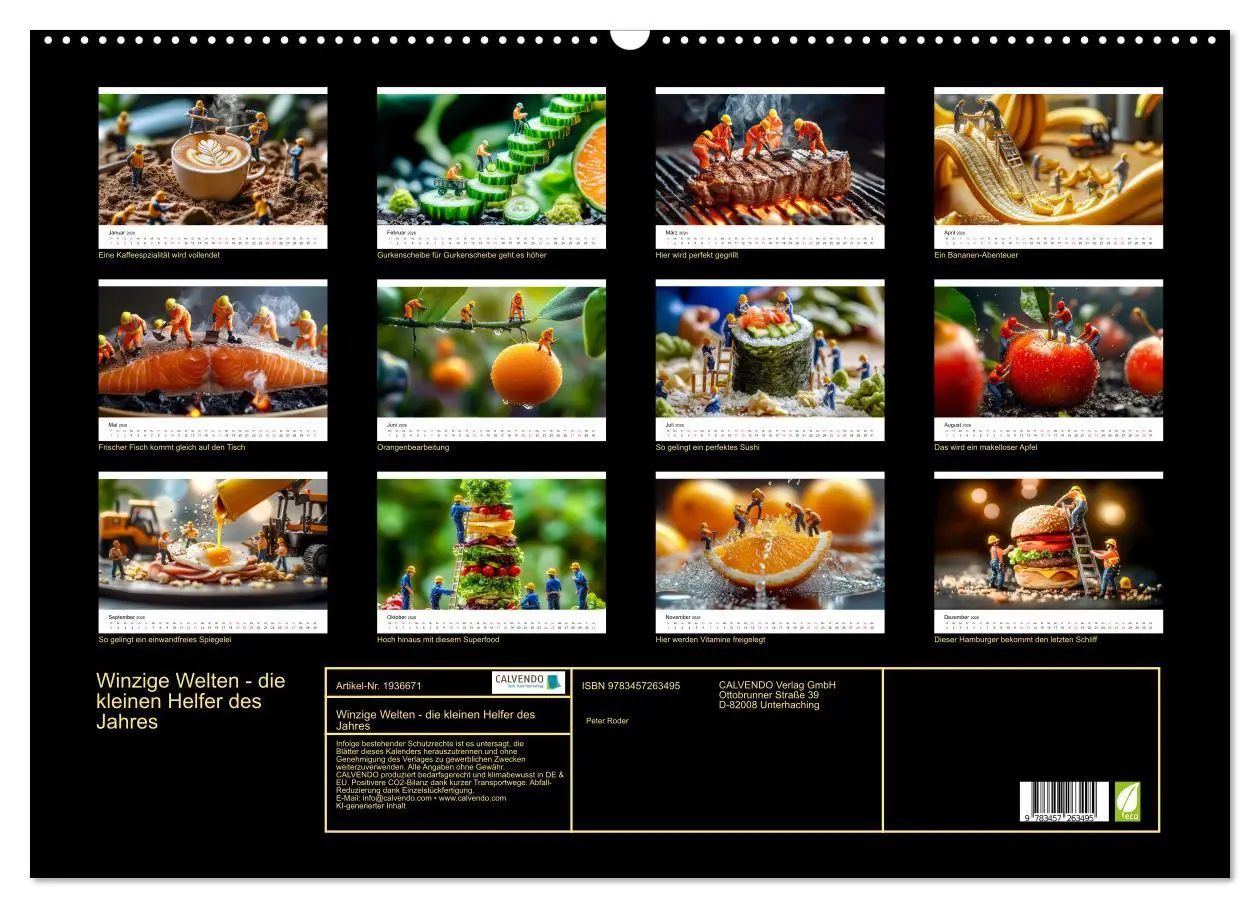 Bild: 9783457263495 | Winzige Welten - die kleinen Helfer des Jahres (Wandkalender 2026...