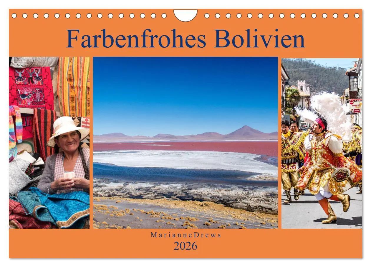 Cover: 9783457883495 | Farbenfrohes Bolivien (Wandkalender 2026 DIN A4 quer), CALVENDO...