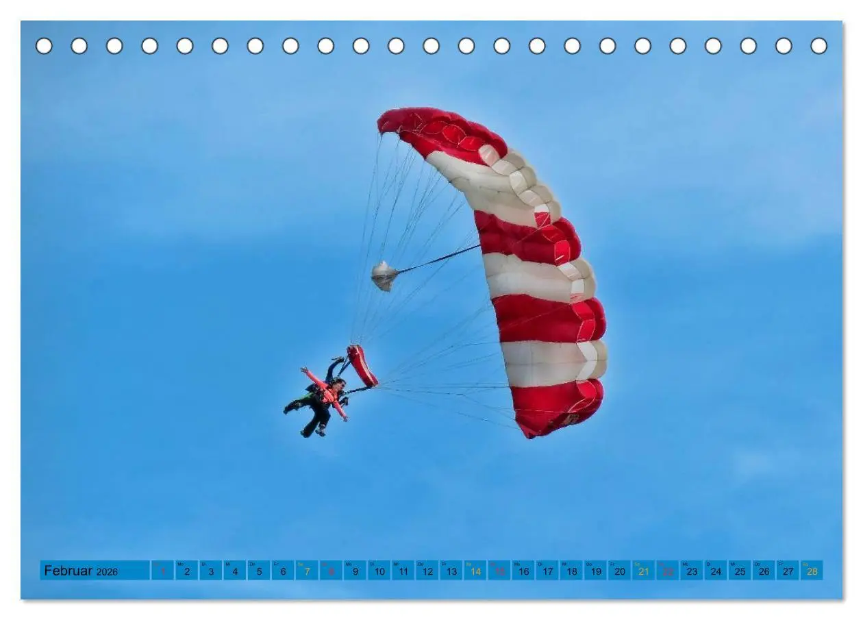 Bild: 9783516043495 | Fallschirmspringen - Mut und Abenteuer (Tischkalender 2026 DIN A5...