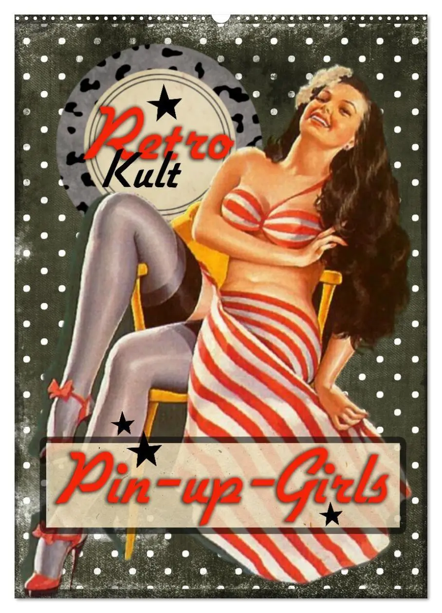 Cover: 9783516353495 | Retro Kult Pin-up-Girls (Wandkalender 2026 DIN A2 hoch), CALVENDO...
