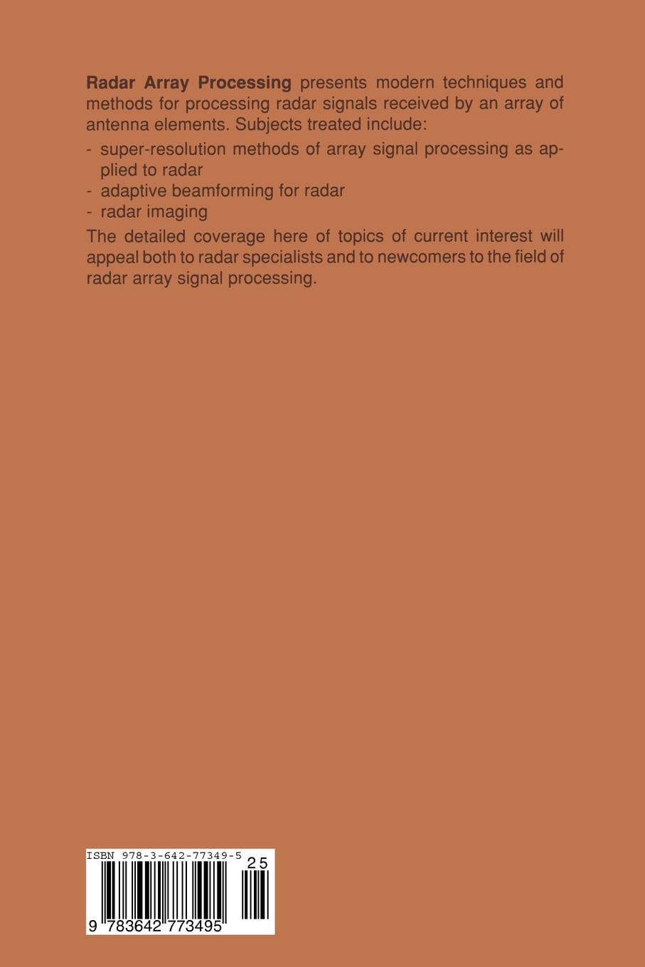Rückseite: 9783642773495 | Radar Array Processing | Terence J. Shepherd (u. a.) | Taschenbuch