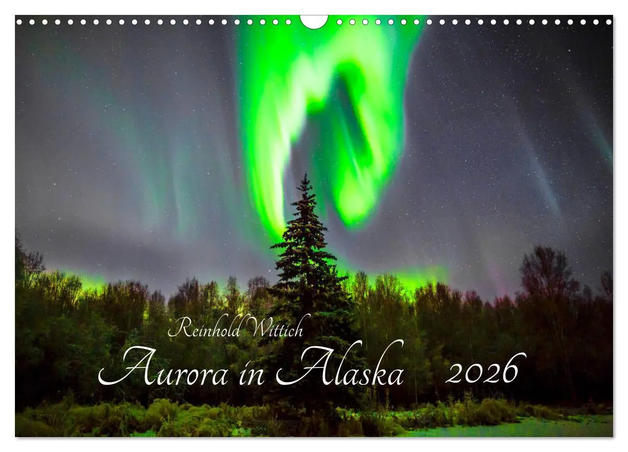 Cover: 9783457873595 | Aurora in Alaska (Wandkalender 2026 DIN A3 quer), CALVENDO...