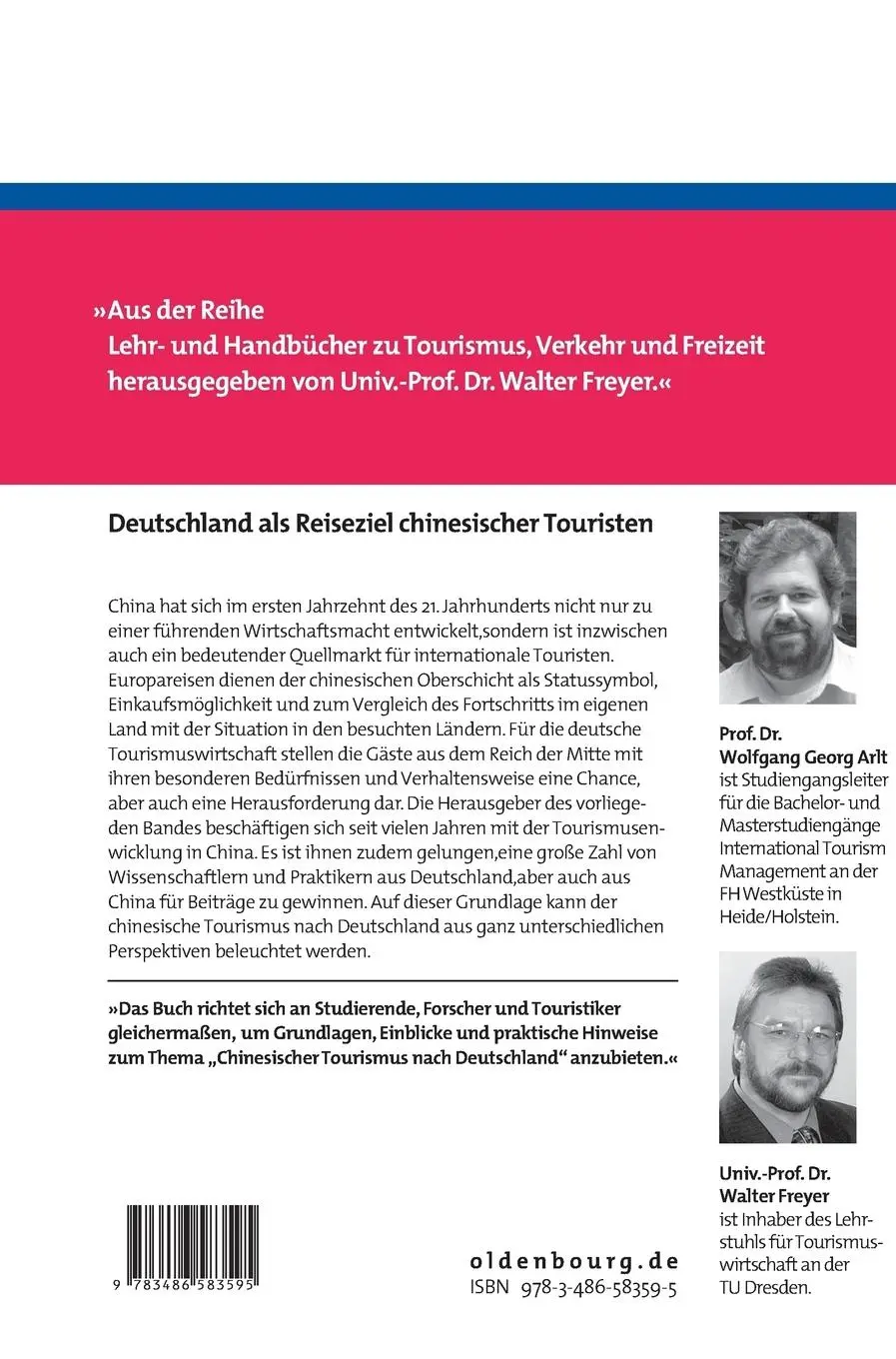 Rückseite: 9783486583595 | Deutschland als Reiseziel chinesischer Touristen | Freyer (u. a.)