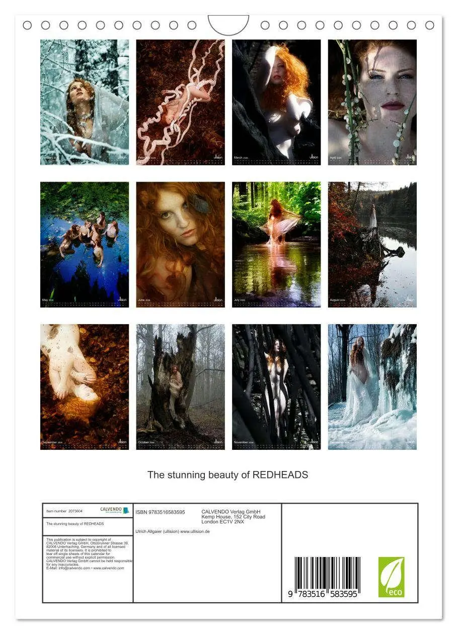 Bild: 9783516583595 | The stunning beauty of REDHEADS (Wall Calendar 2026 DIN A4...