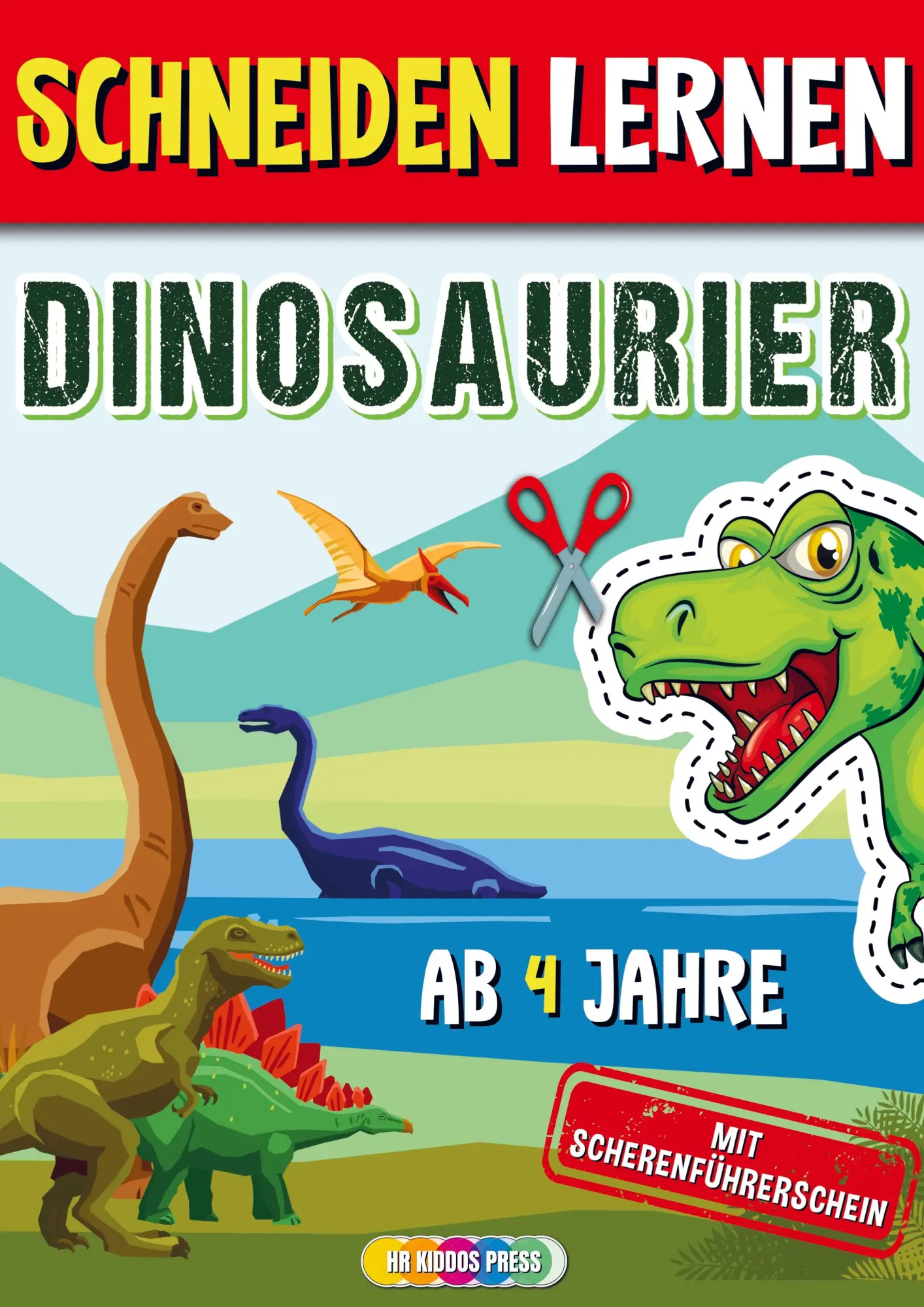 Cover: 9789403713595 | Schneiden Lernen ab 4 Jahre Dinosaurier | HR Kiddos Press | Buch