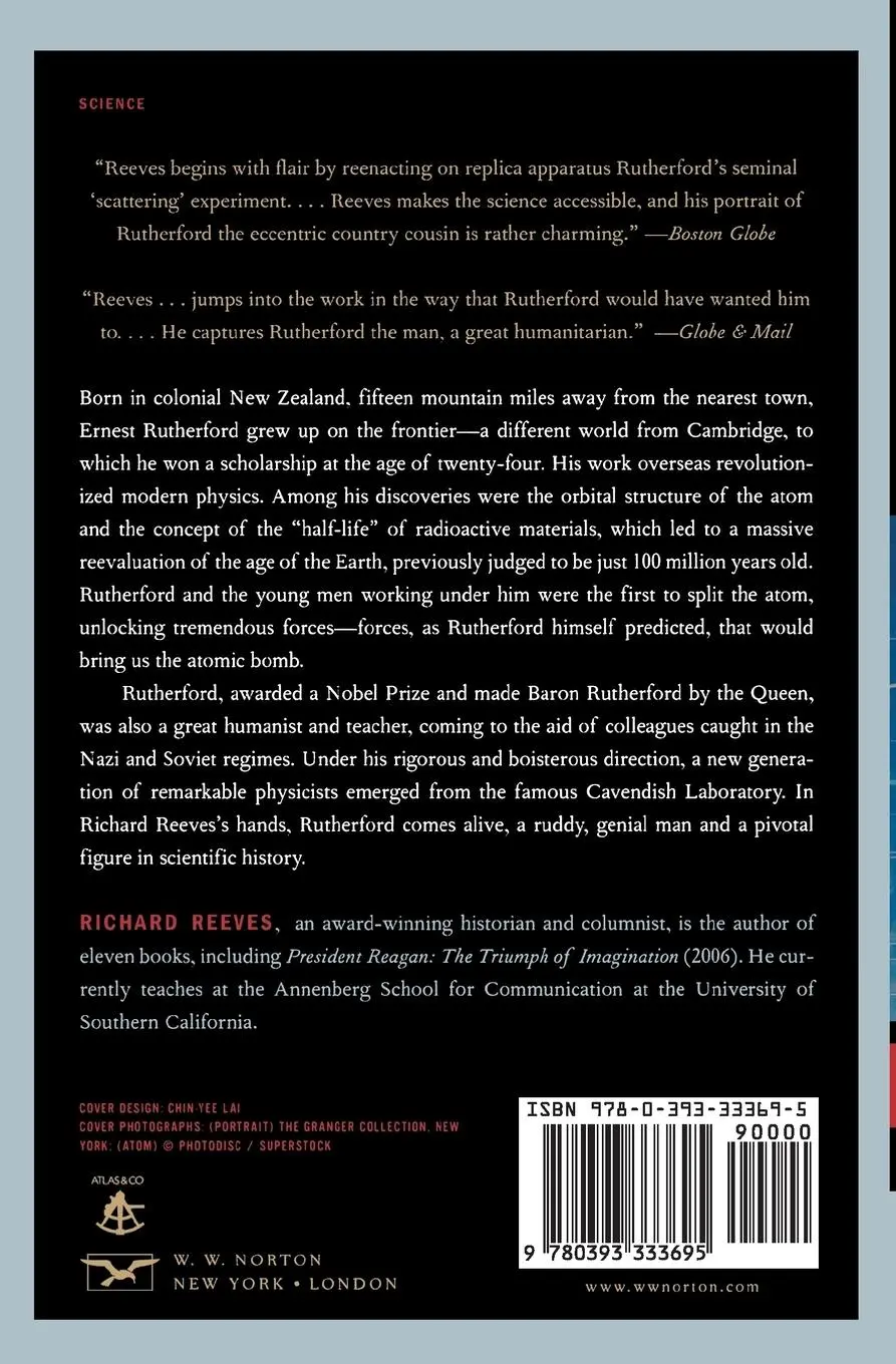 Rückseite: 9780393333695 | A Force of Nature | The Frontier Genius of Ernest Rutherford | Reeves