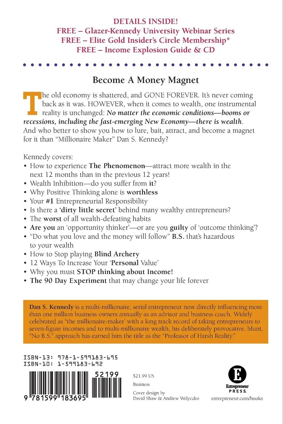 Rückseite: 9781599183695 | No B.S. Wealth Attraction In The New Economy | Dan S Kennedy | Buch