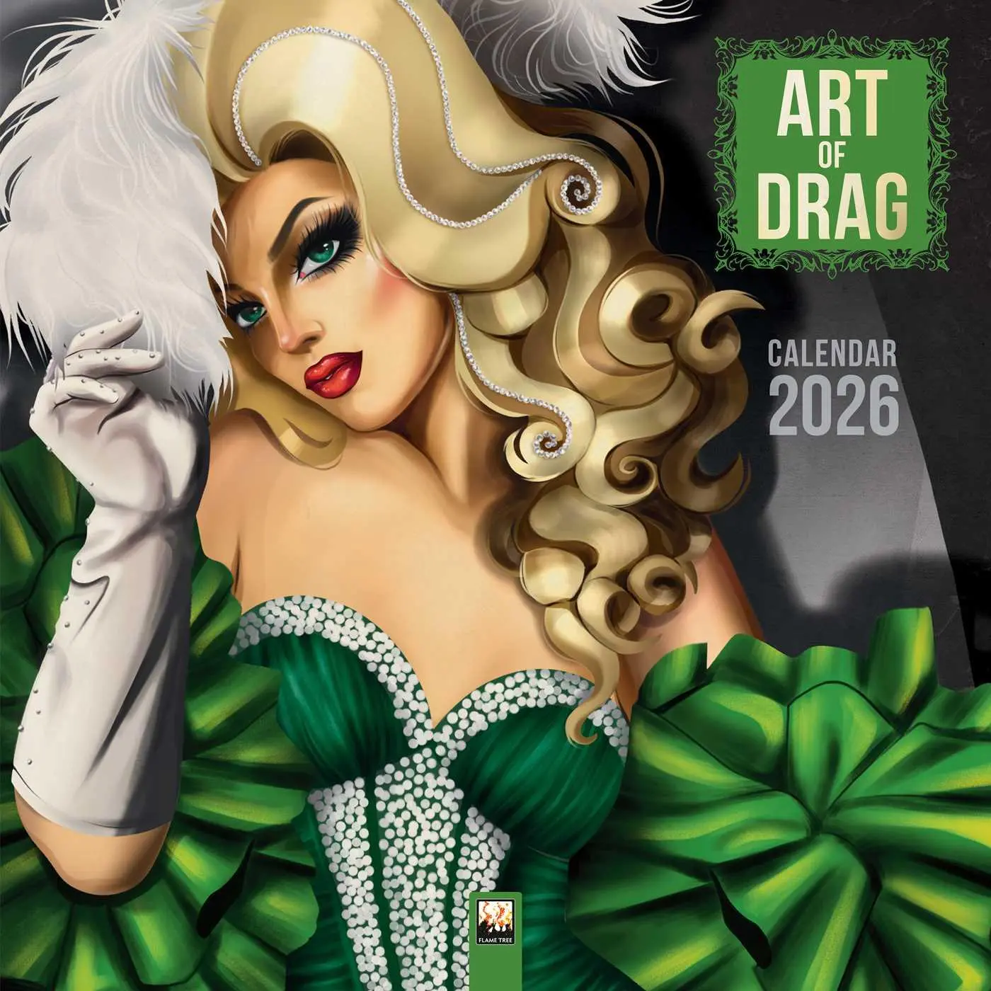 Cover: 9781835623695 | Art of Drag Wall Calendar 2026 (Art Calendar) | Flame Tree Publishing