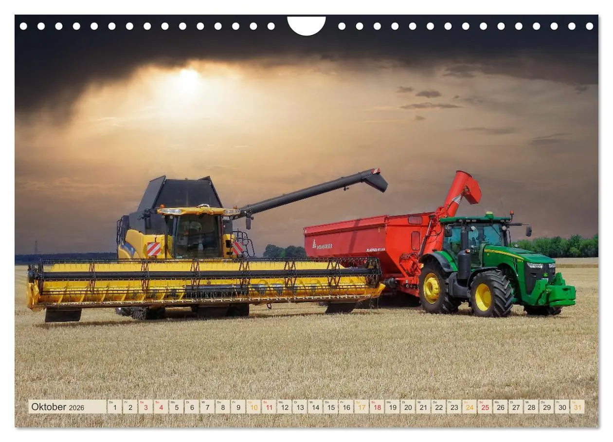 Bild: 9783457553695 | Mähdrescher - autonom unterwegs (Wandkalender 2026 DIN A4 quer),...