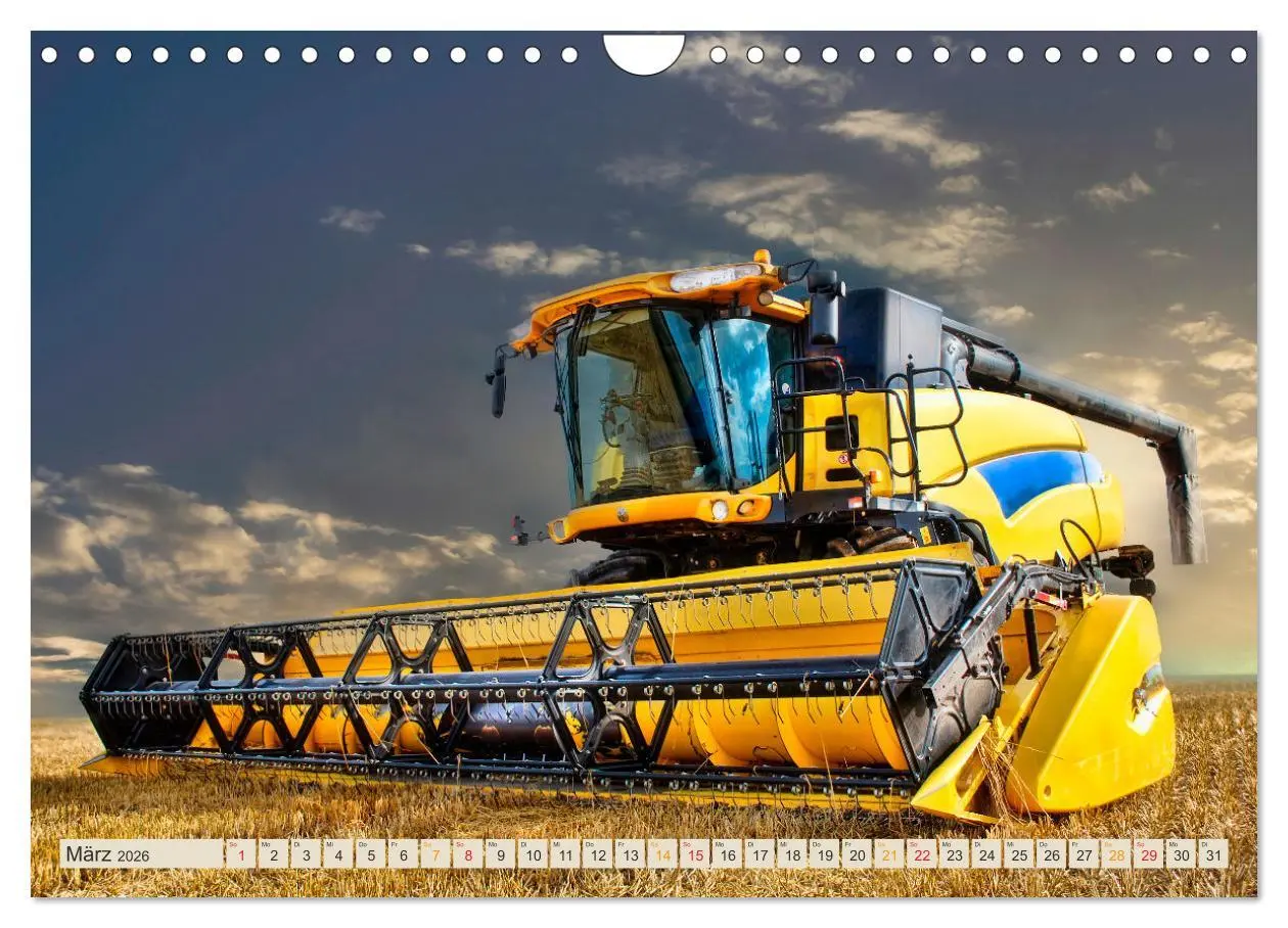 Bild: 9783457553695 | Mähdrescher - autonom unterwegs (Wandkalender 2026 DIN A4 quer),...
