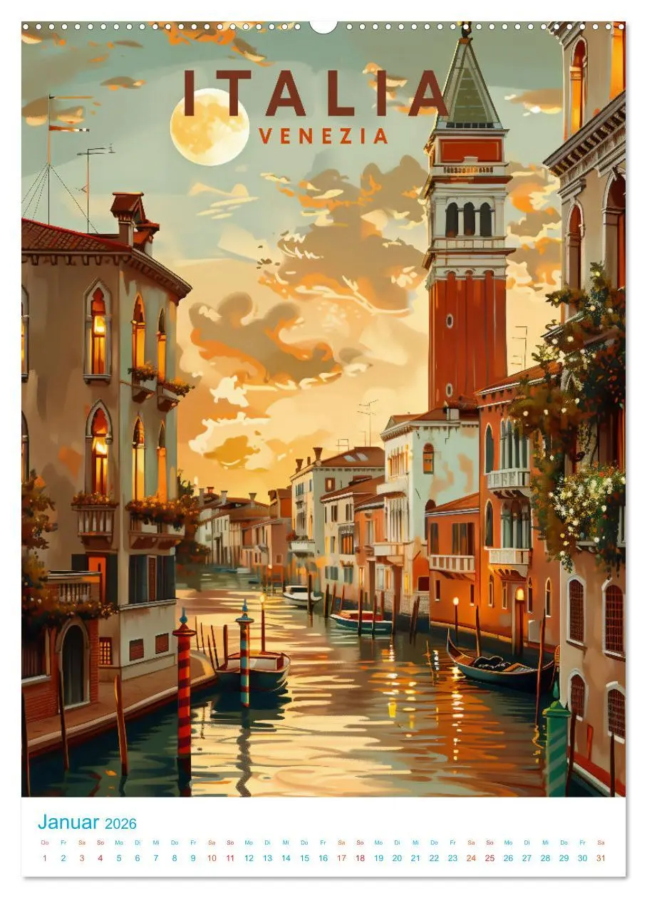 Bild: 9783516263695 | Italien - Old School Poster Style (hochwertiger Premium...
