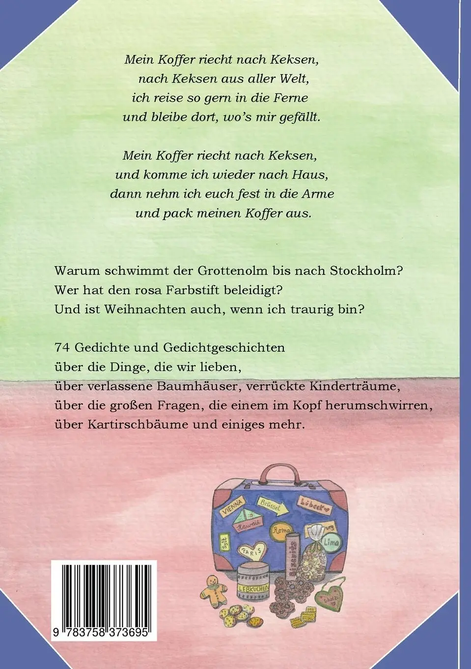 Rückseite: 9783758373695 | Mein Koffer riecht nach Keksen | Gedichte und Gedichtgeschichten