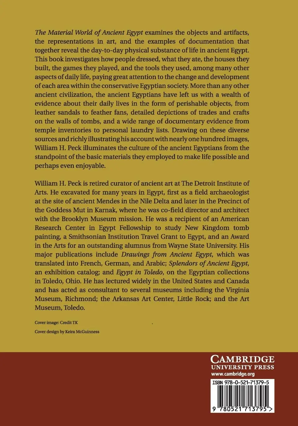 Rückseite: 9780521713795 | The Material World of Ancient Egypt | William H. Peck | Taschenbuch