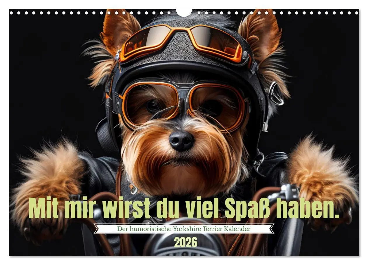 Cover: 9783457543795 | Der humoristische Yorkshire Terrier Kalender (Wandkalender 2026 DIN...