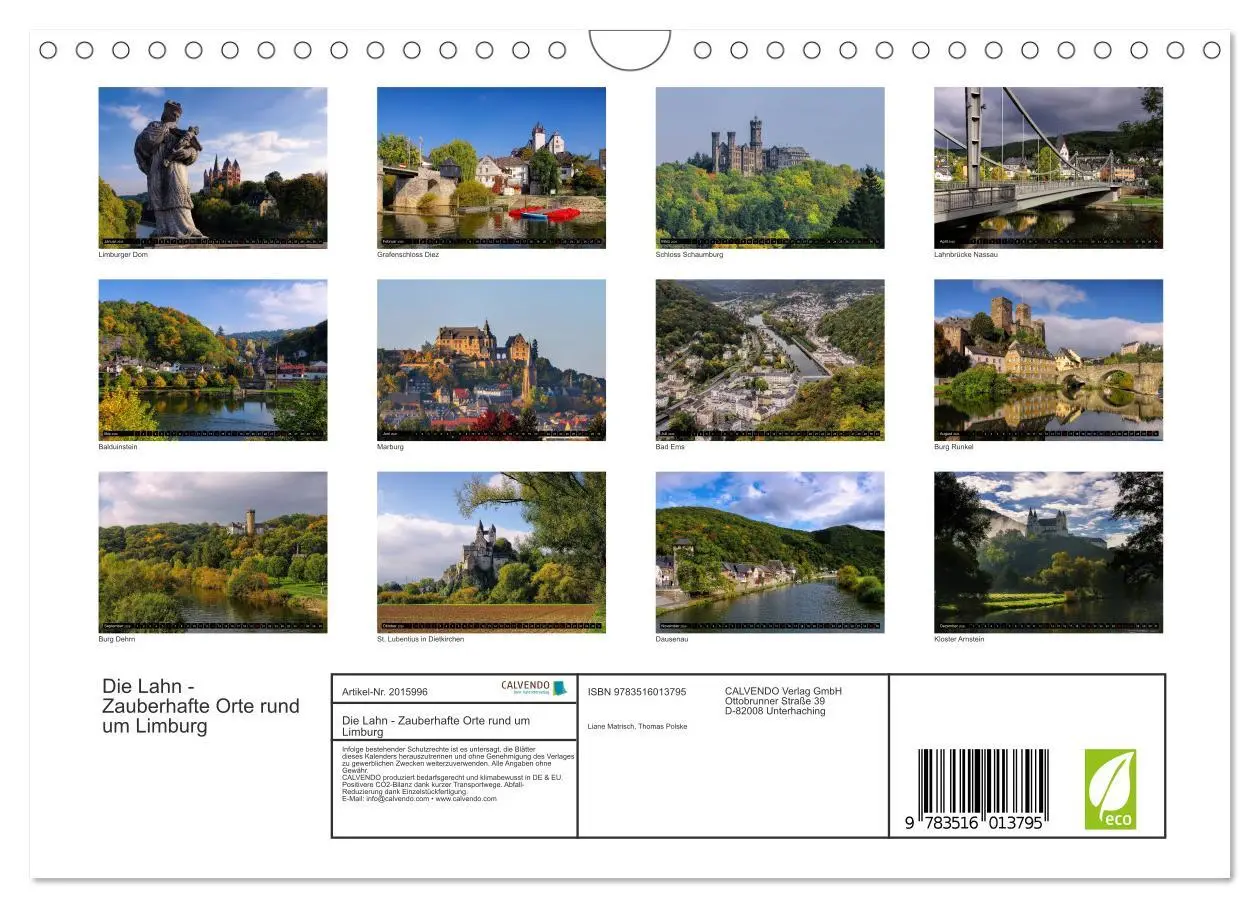 Bild: 9783516013795 | Die Lahn - Zauberhafte Orte rund um Limburg (Wandkalender 2026 DIN...
