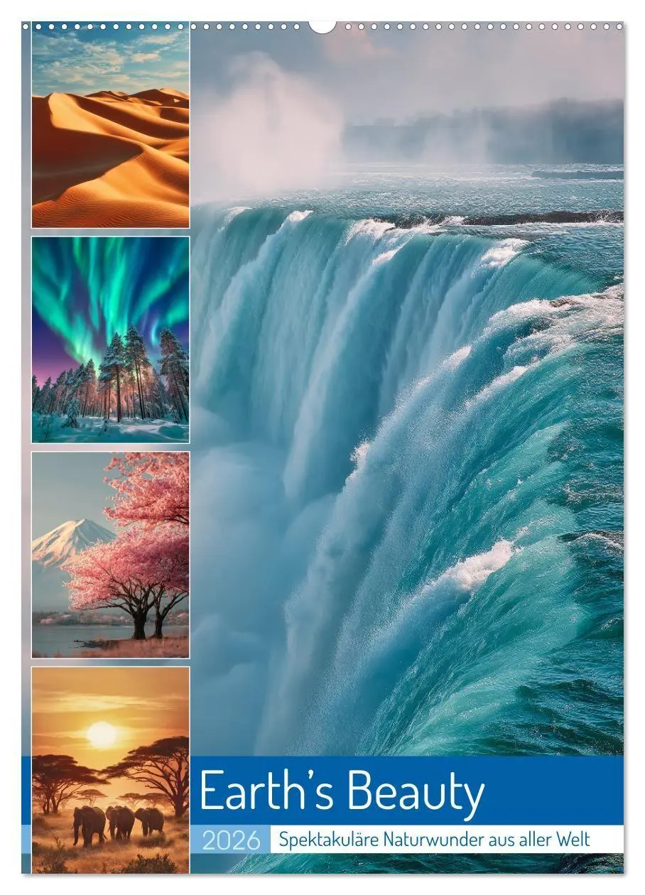 Cover: 9783516703795 | Earth's Beauty (Wandkalender 2026 DIN A2 hoch), CALVENDO...