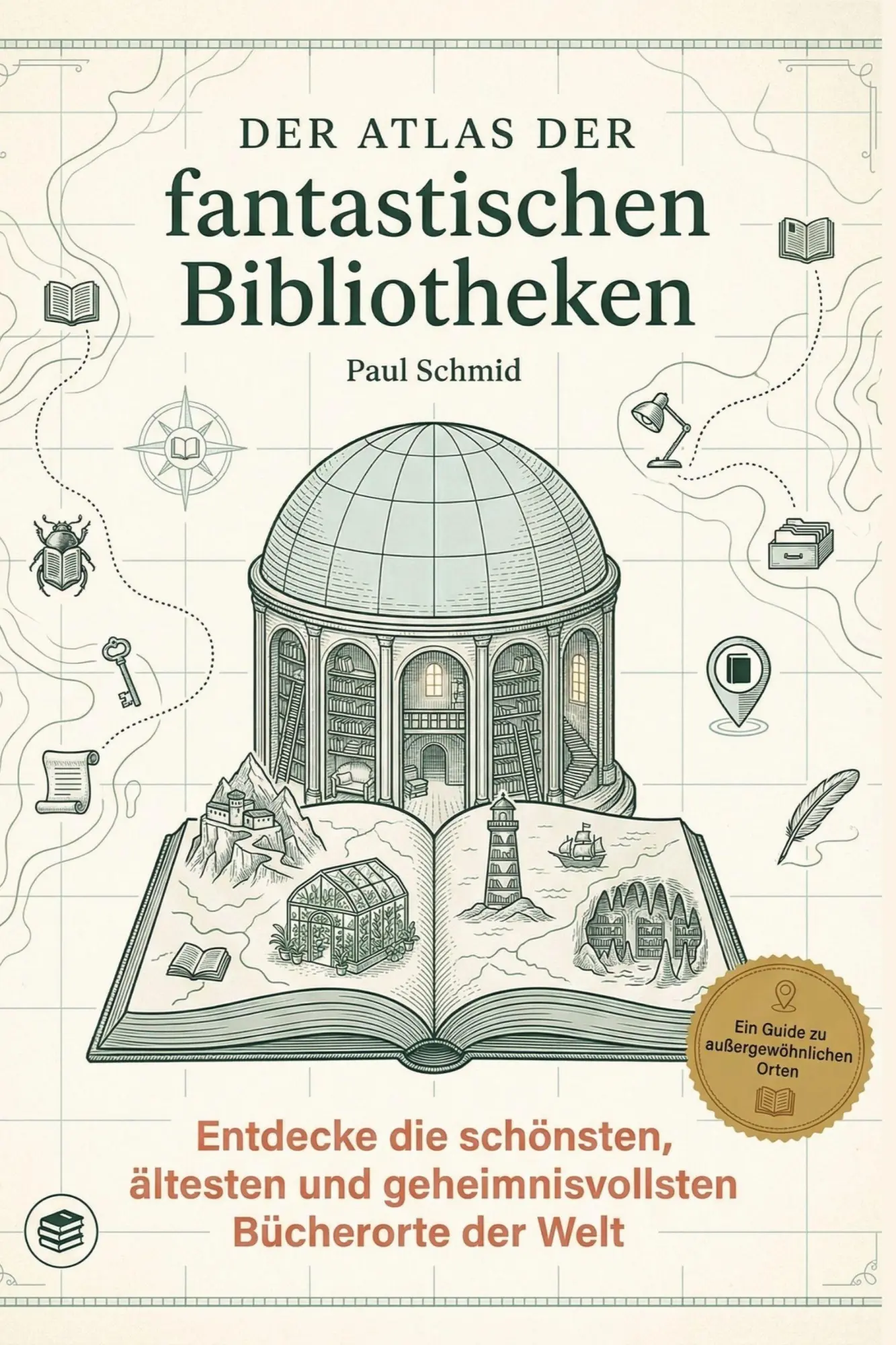 Cover: 9783695383795 | Der Atlas der fantastischen Bibliotheken | Paul Schmid | Taschenbuch