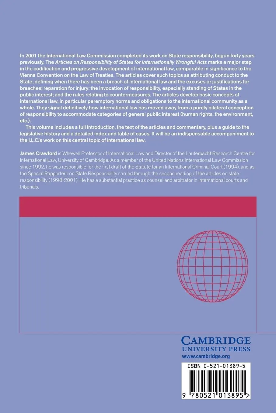 Rückseite: 9780521013895 | The International Law Commission's Articles on State Responsibility