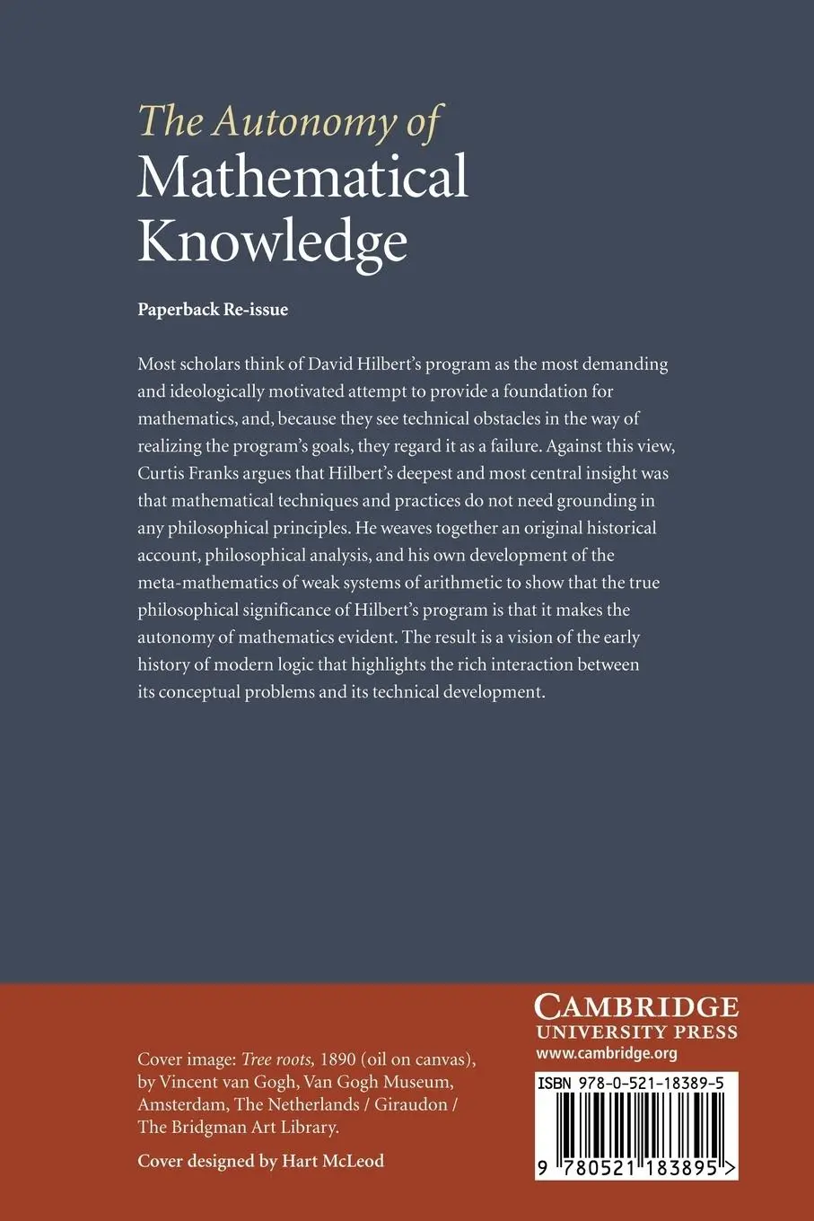 Rückseite: 9780521183895 | The Autonomy of Mathematical Knowledge | Hilbert's Program Revisited