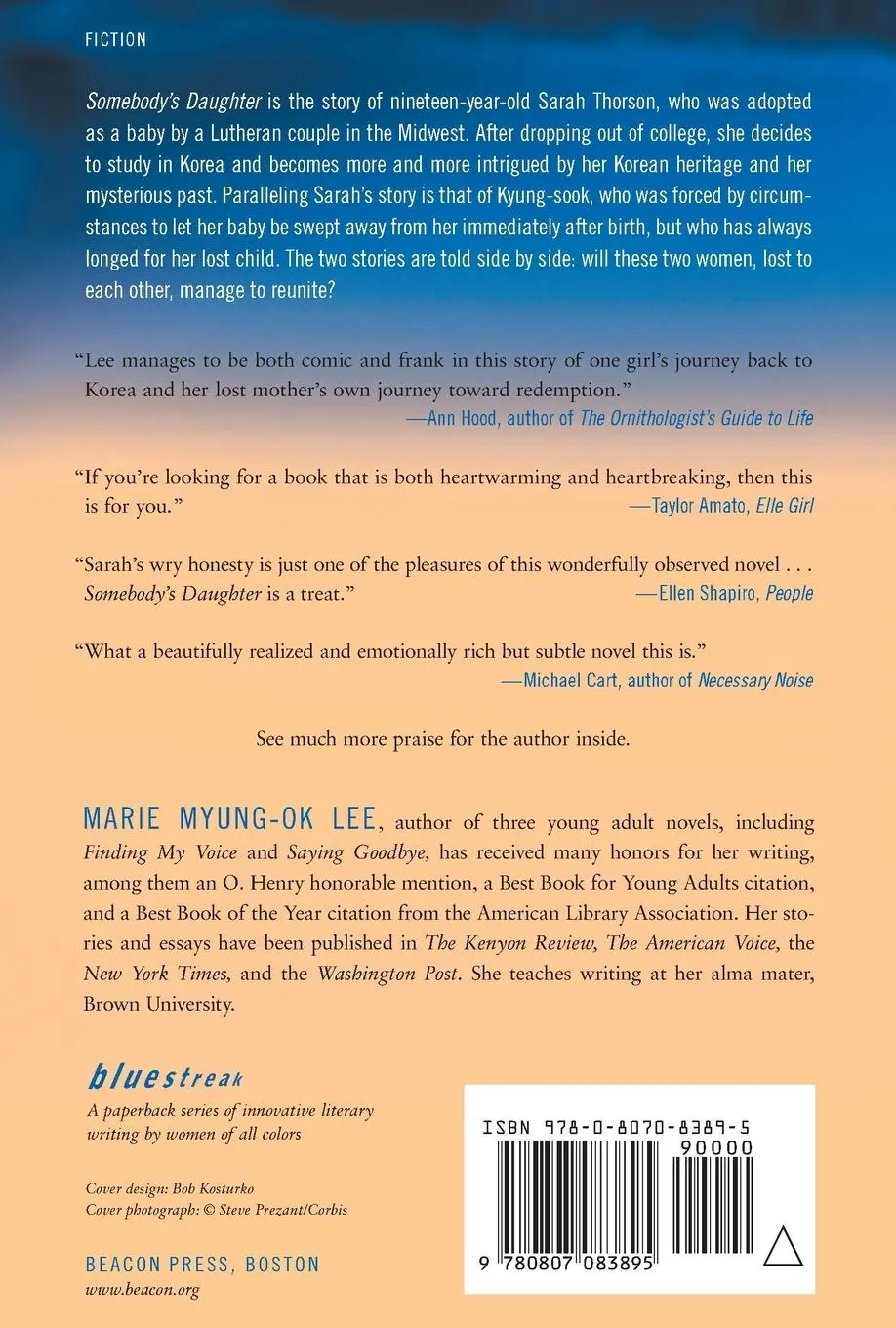 Rückseite: 9780807083895 | Somebody's Daughter | A Novel | Marie Myung-Ok Lee | Taschenbuch