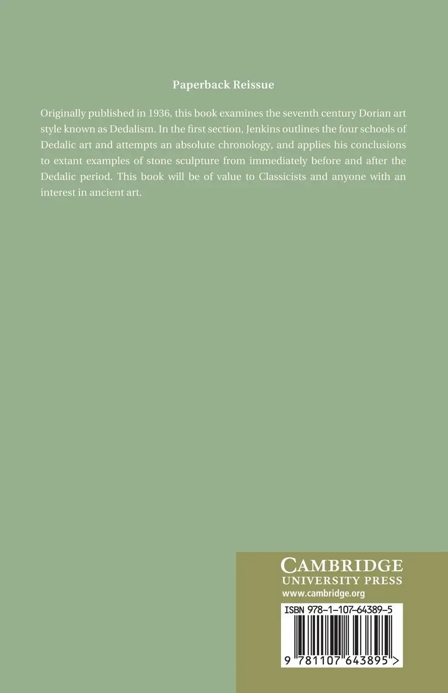 Rückseite: 9781107643895 | Dedalica | A Study of Dorian Plastic Art in the Seventh Century BC