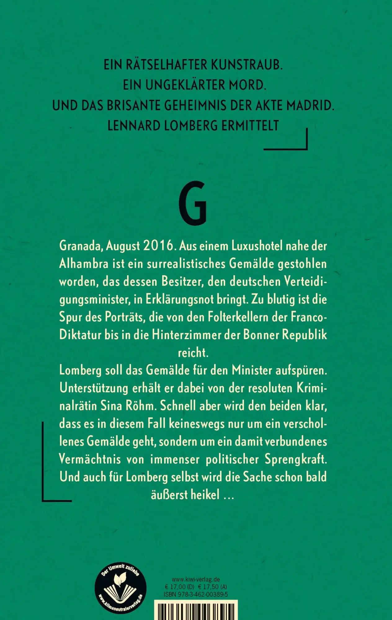 Rückseite: 9783462003895 | Die Akte Madrid | Kriminalroman | Andreas Storm | Taschenbuch | 378 S.