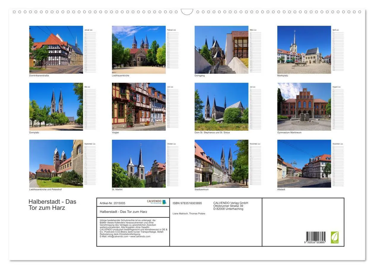 Bild: 9783516003895 | Halberstadt - Das Tor zum Harz (Wandkalender 2026 DIN A2 quer),...