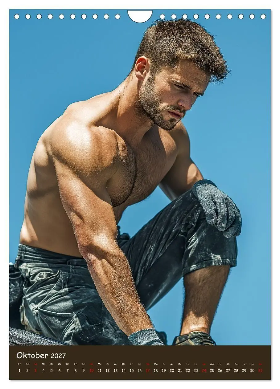 Bild: 9783516933895 | Harte Männer - Sexy Bauarbeiter mit Sixpack (Wandkalender 2027 DIN...