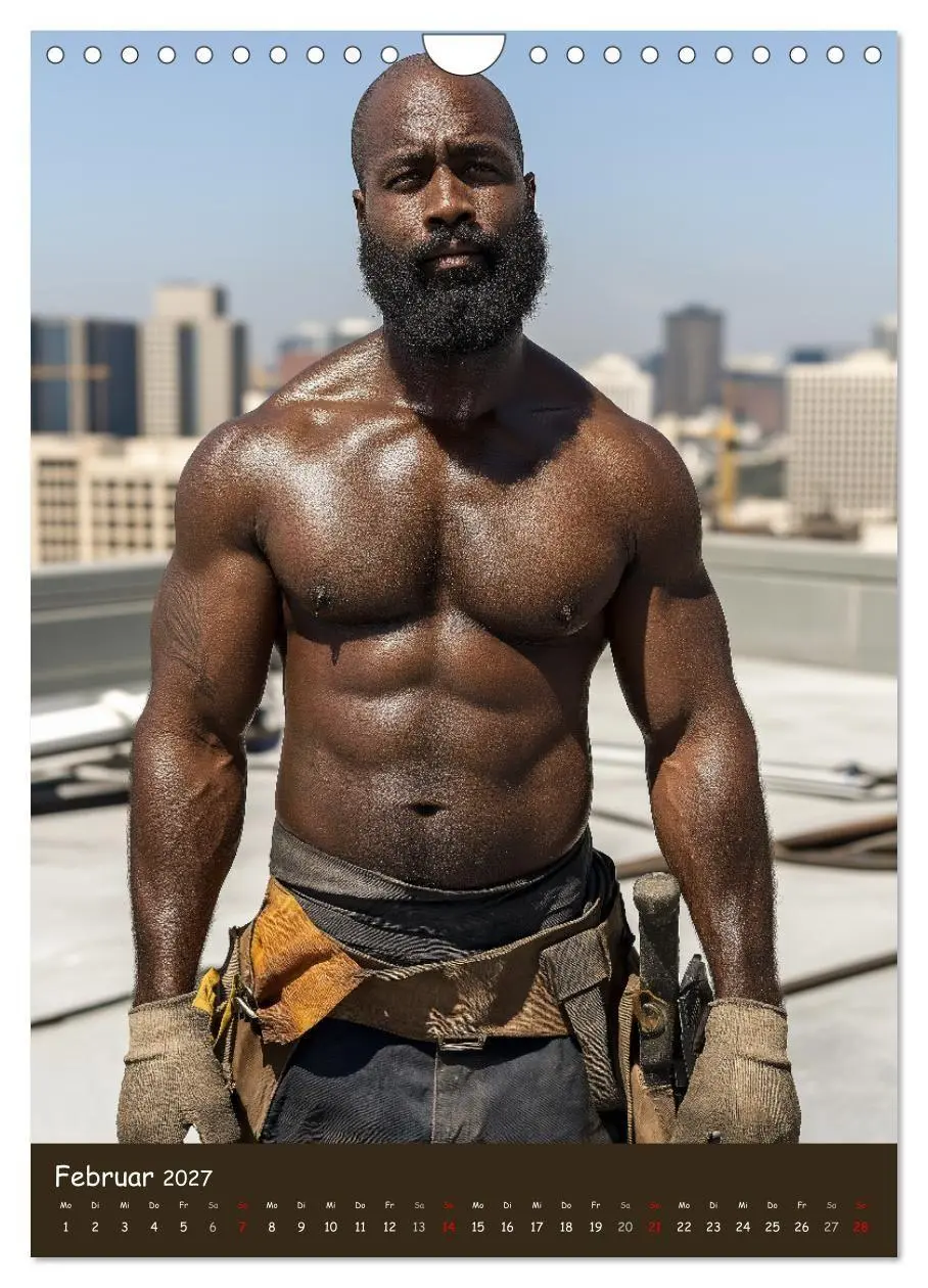 Bild: 9783516933895 | Harte Männer - Sexy Bauarbeiter mit Sixpack (Wandkalender 2027 DIN...