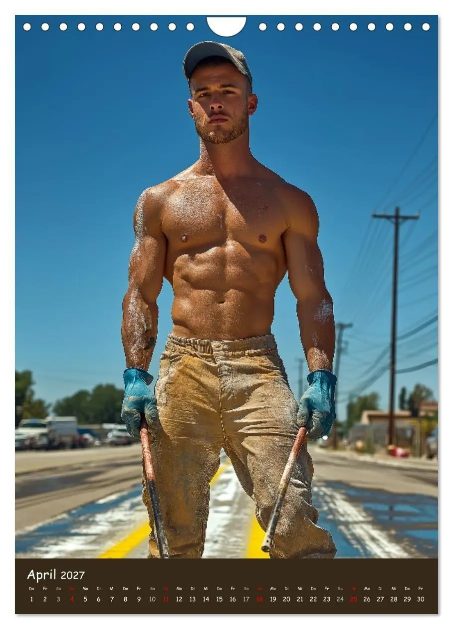 Bild: 9783516933895 | Harte Männer - Sexy Bauarbeiter mit Sixpack (Wandkalender 2027 DIN...