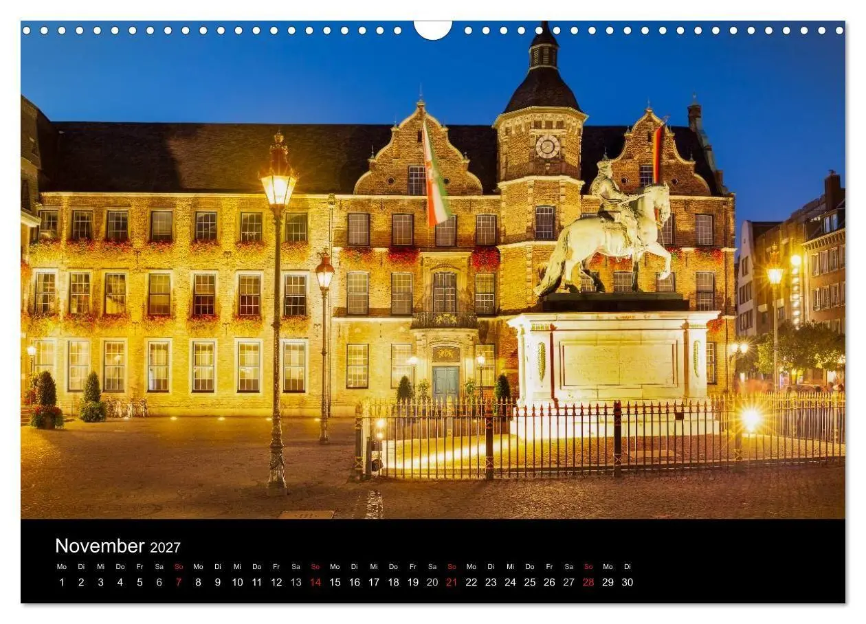 Bild: 9783594083895 | Düsseldorf bei Nacht (Wandkalender 2027 DIN A3 quer), CALVENDO...
