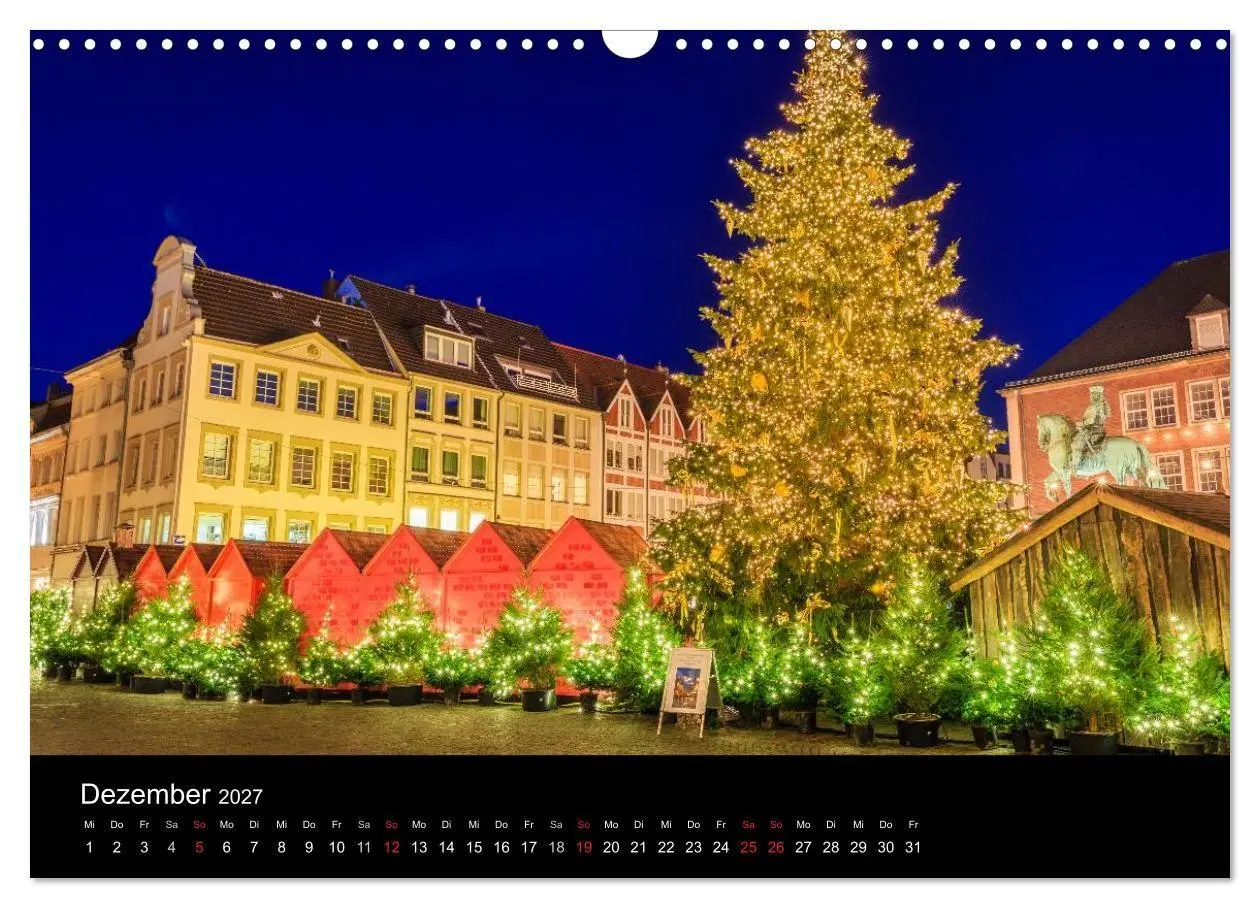 Bild: 9783594083895 | Düsseldorf bei Nacht (Wandkalender 2027 DIN A3 quer), CALVENDO...