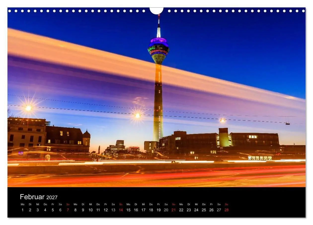 Bild: 9783594083895 | Düsseldorf bei Nacht (Wandkalender 2027 DIN A3 quer), CALVENDO...
