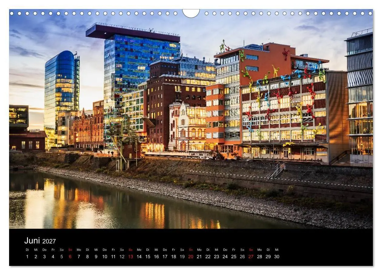 Bild: 9783594083895 | Düsseldorf bei Nacht (Wandkalender 2027 DIN A3 quer), CALVENDO...