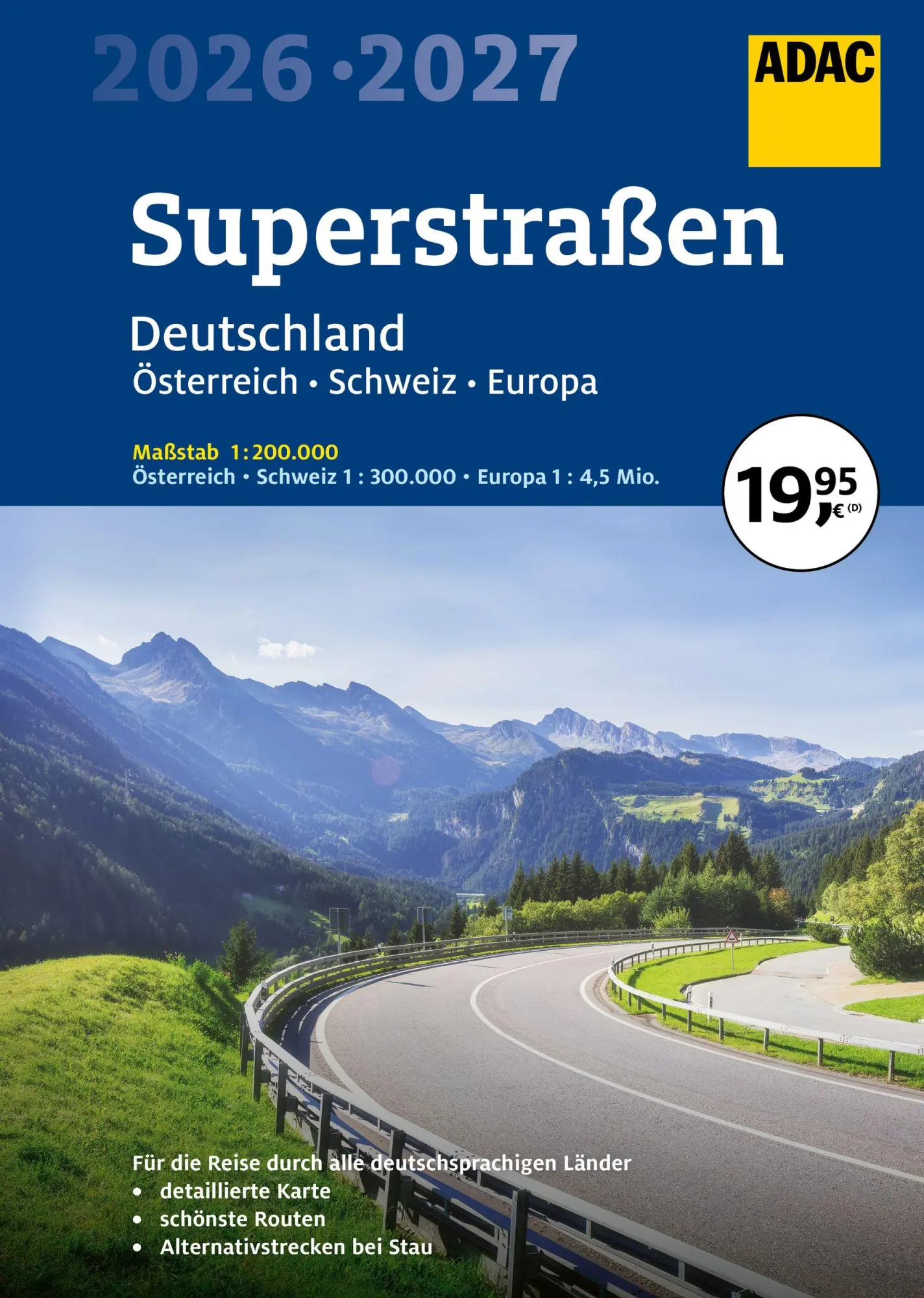 Cover: 9783826423895 | ADAC Superstraßen Autoatlas 2026/2027 Deutschland 1:200.000,...