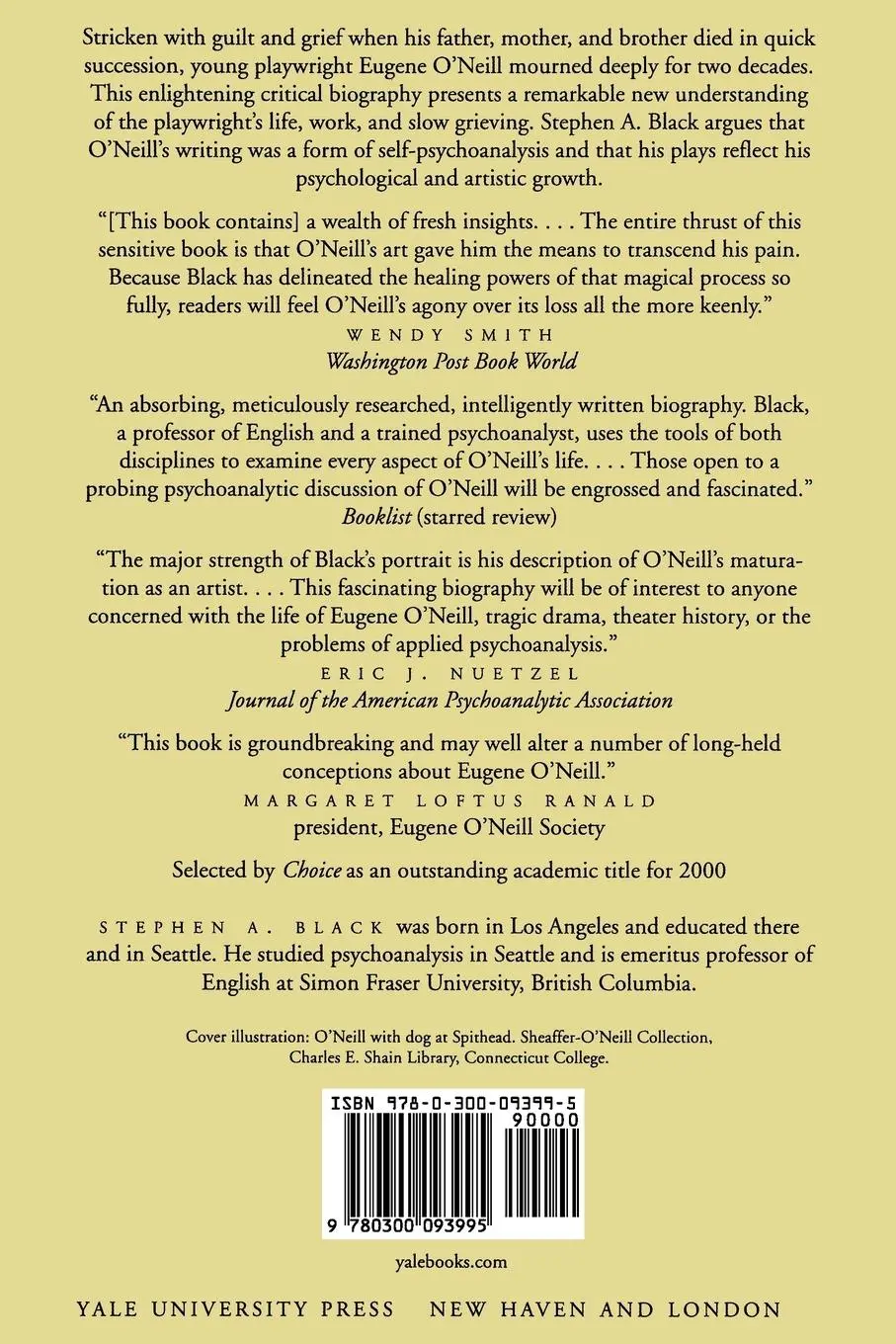 Rückseite: 9780300093995 | Eugene O'Neill | Beyond Mourning and Tragedy | Stephen A. Black | Buch