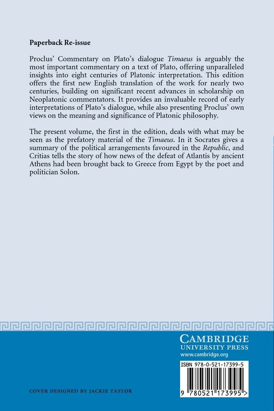 Rückseite: 9780521173995 | Proclus | Proclus | Taschenbuch | Englisch | 2011 | EAN 9780521173995
