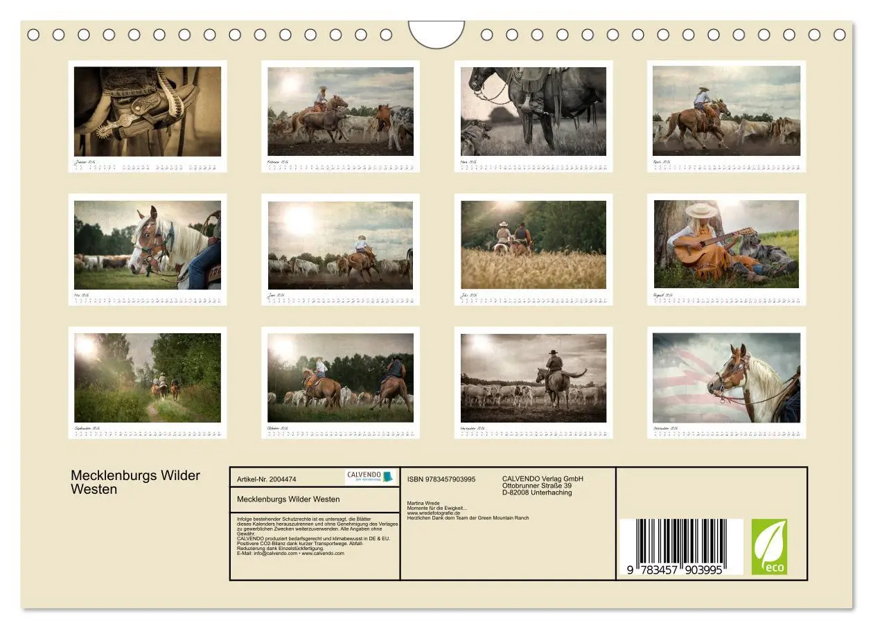 Bild: 9783457903995 | Mecklenburgs Wilder Westen (Wandkalender 2026 DIN A4 quer),...