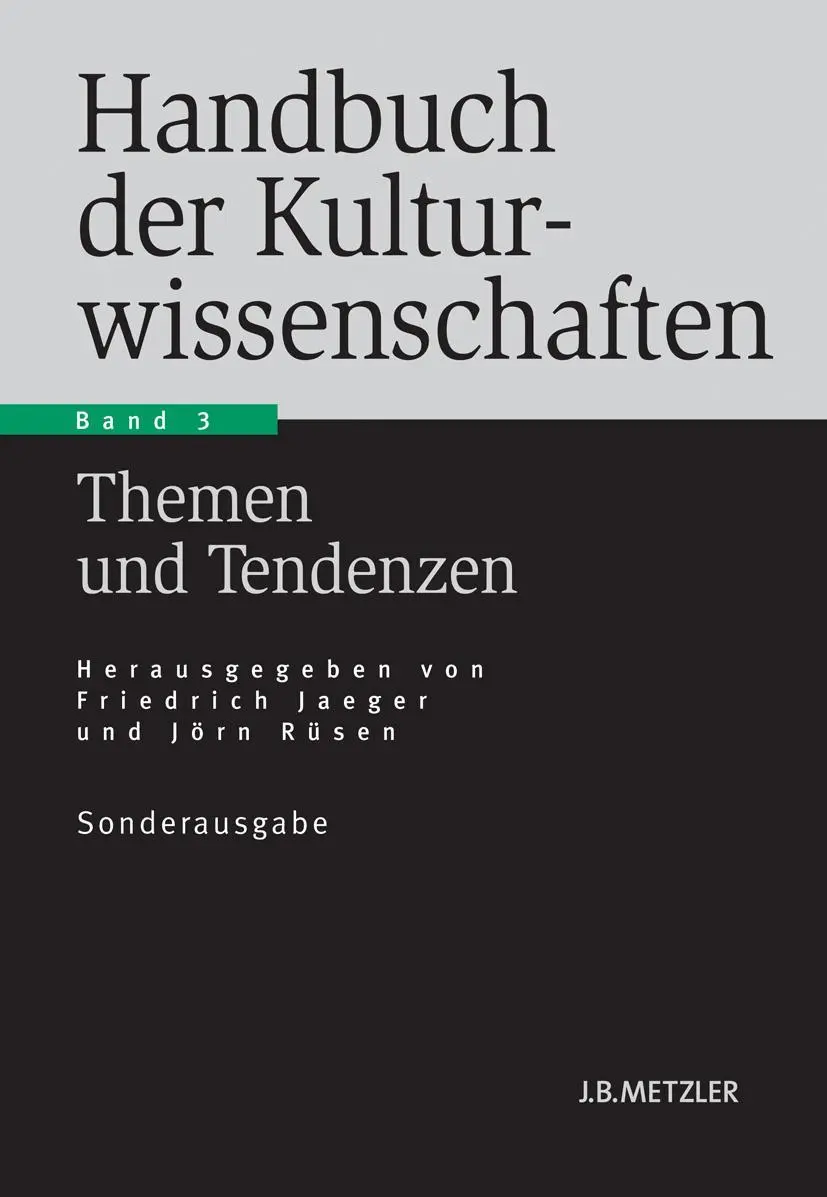 Cover: 9783476023995 | Handbuch der Kulturwissenschaften | Band 3: Themen und Tendenzen