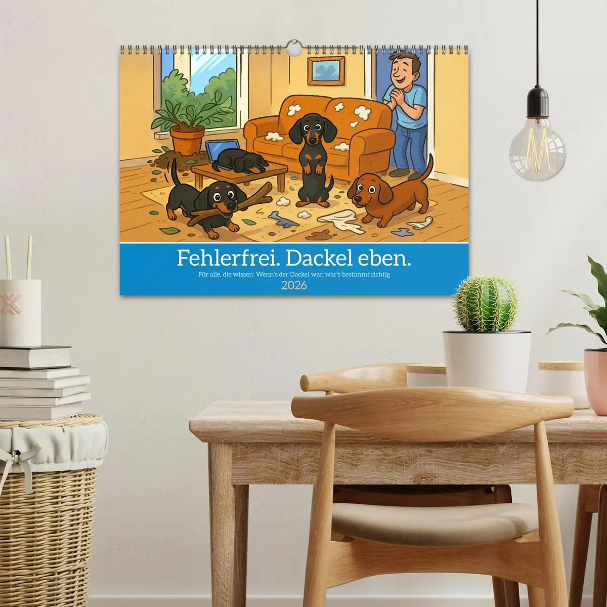 Bild: 9783516613995 | Fehlerfrei. Dackel eben. (Wandkalender 2026 DIN A3 quer), CALVENDO...