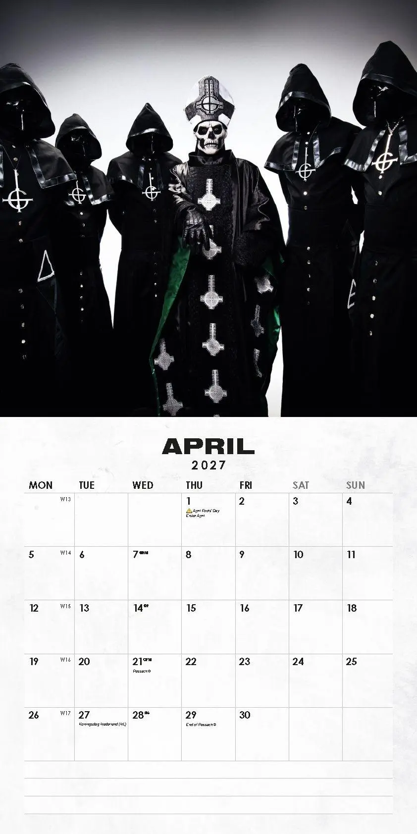 Bild: 9798893613995 | Ghost Kalender 2027 | Kalender | Deutsch | 2027 | EAN 9798893613995
