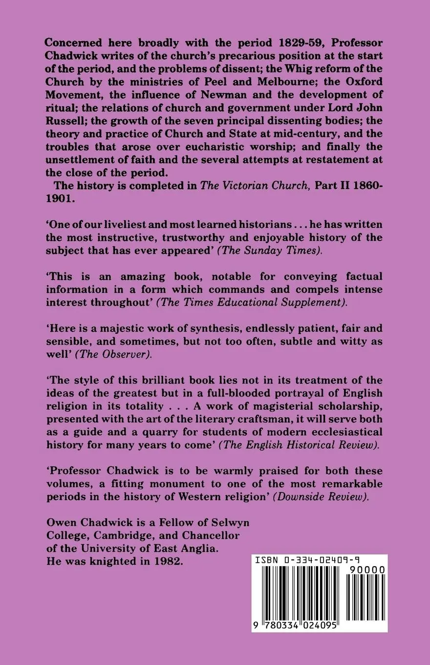Rückseite: 9780334024095 | The Victorian Church Part One 1829-1859 | Owen Chadwick | Taschenbuch