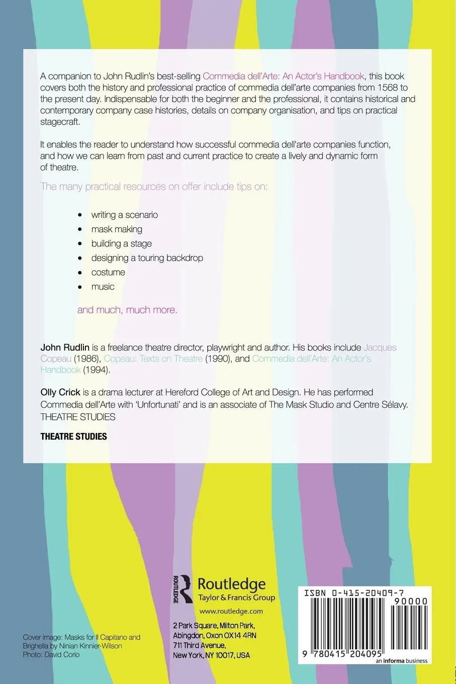 Rückseite: 9780415204095 | Commedia Dell'Arte | A Handbook for Troupes | Oliver Crick (u. a.)